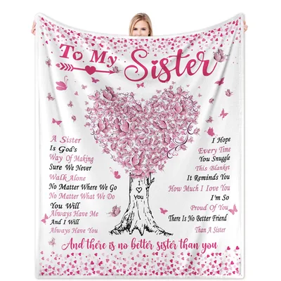 Sister Love Blanket: To My Sister Heart Tree Design