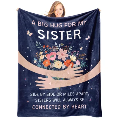Sister Hug Flowers Blanket: A Big Hug for My Sister Design