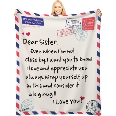 Sister Letter Envelope Blanket: A Warm Hug in the Mail