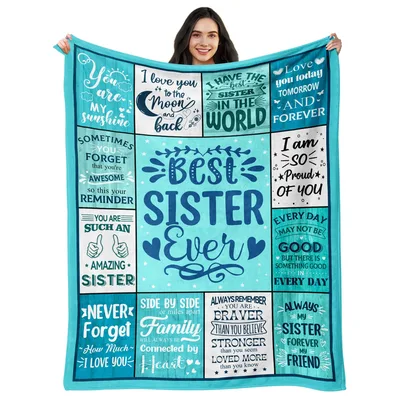 Best Sister Ever Heartfelt Blanket