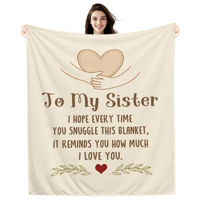 To My Sister Love Reminder Blanket