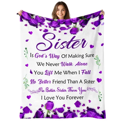 Sister Purple Roses Blanket: A Floral Tribute to Family Bonds