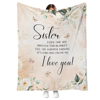 Sister Floral Butterfly Blanket: A Warm Hug in Soft Fabric