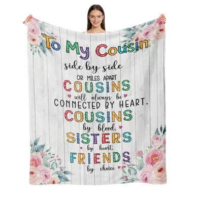 Cousin Sister Friend Blanket: A Floral Tribute to Family Bonds