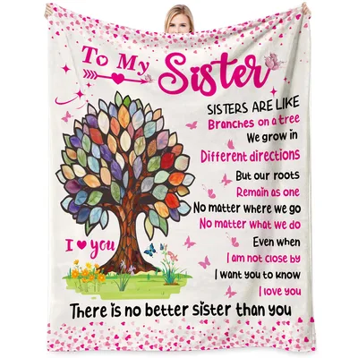 To My Sister Colorful Blanket: A Tree of Love and Roots