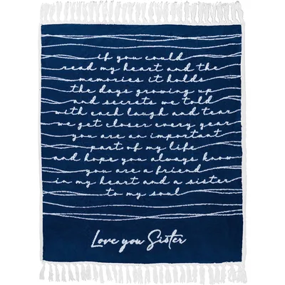 Love You Sister Script Blanket: A Heartfelt Message for Family Bonds