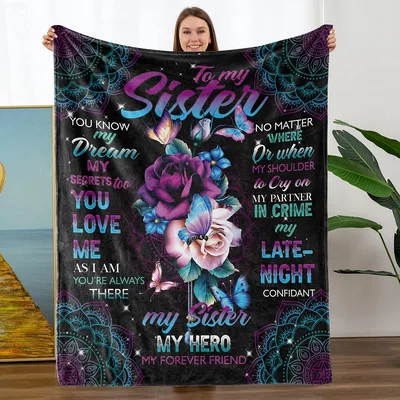 To My Sister Floral Message Blanket: A Sentimental Gift for Your Hero