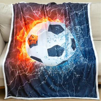 Soccer Ball Blanket: Fire and Water Ball Design