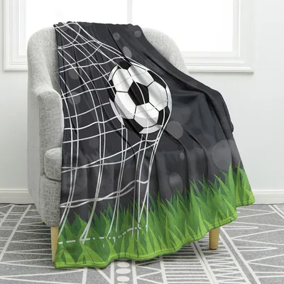 Soccer Ball Goal Net Blanket: A Classic Soccer Print for Fans