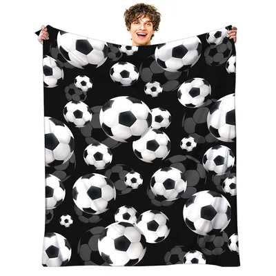Soccer Balls Pattern Blanket