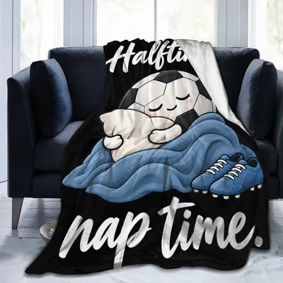 Nap Time Blanket: Halftime Nap Time Soccer Ball Design