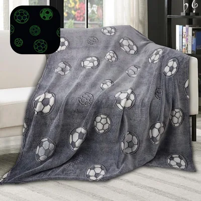 Soccer Balls Pattern Blanket for Young Athletes and Dreamers