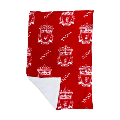 Crest Pattern Soccer Design Blanket: Red Liver Bird Shield Throw