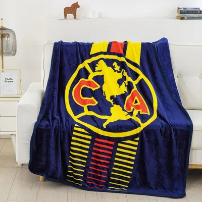 Soccer Club Crest Design Blanket: World Map and C A Logo Fleece Throw