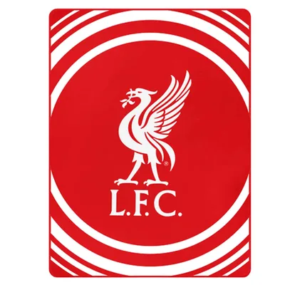 Soccer Team Crest Circle Blanket: Red Liver Bird LFC Design