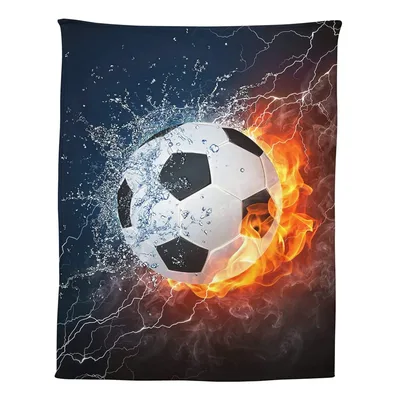 Soccer Ball on Fire Blanket: Fire and Water Design