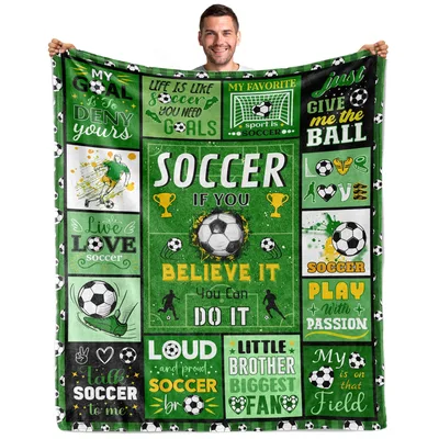 Soccer Is Life Quotes Blanket: Bold SoccerMSG Design