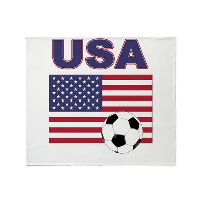 USA Flag Soccer Ball Blanket: Patriotic Design for Fans