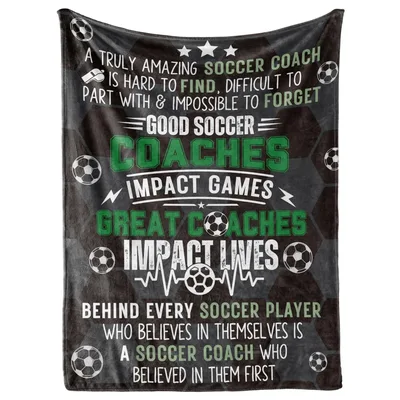 Soccer Coach Impact Lives Blanket Celebrating Great Coaches