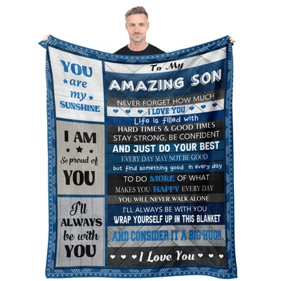 Amazing Son Blanket: To My Amazing Son Message Design