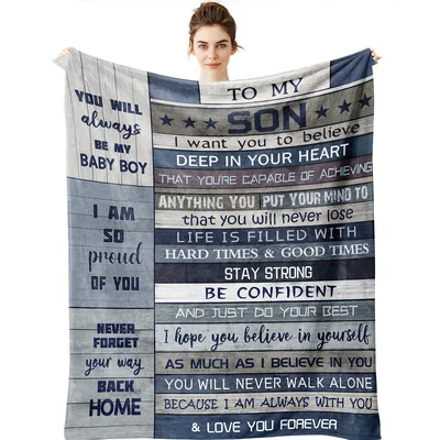 Son Believe in Yourself Blanket for a Son Who Needs Encouragement