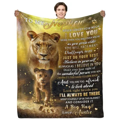 Lion Cub Blanket: To My Nephew With A Big Hug From Auntie