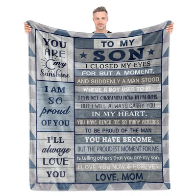Son from Mom Blanket: A Letter to My Son Expressing Pride and Love