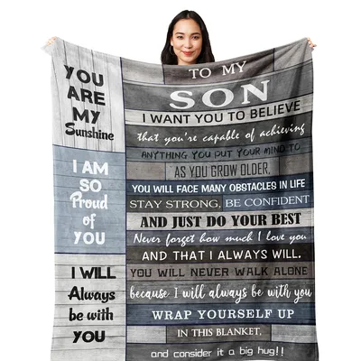 Son Birthday Blanket: To My Son Sentimental Gift for Parents