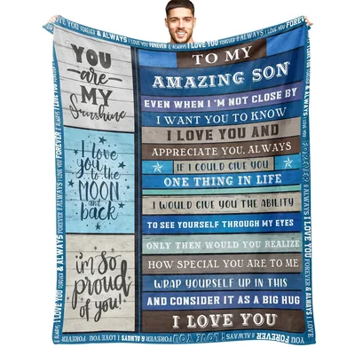 Son Love Letter Message Blanket to My Amazing Son