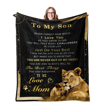 Lion Mother Son Blanket: A Sentimental Gift for a Growing Boy
