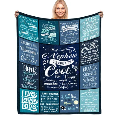 Nephew Quotes Inspirational Blanket: My Nephew Is Pretty Cool Design