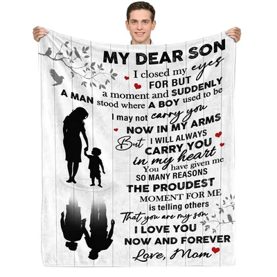 Son Letter from Mom Blanket: A Sentimental Gift for Adult Sons