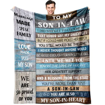 Son in Law Wood Blanket: A Heartfelt Message on Plank Design