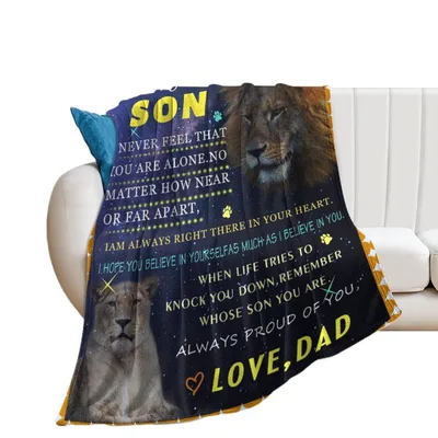 Lion Pride Letter Blanket: A Father’s Message to His Son