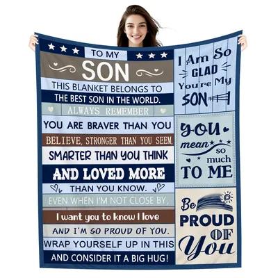 To My Son Loved Blanket: Braver Stronger Smarter Message