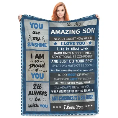 Son Letter Sentiment Blanket To My Amazing Son Inspirational