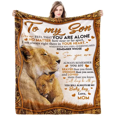 To My Son Lion Love Blanket: A Mother's Heartfelt Message of Strength