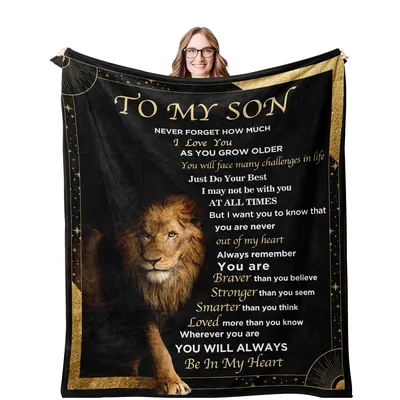 To My Son Lion Be in My Heart Blanket – A Sentimental Gift