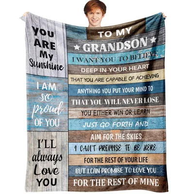 To My Grandson Blanket: Encouraging Words for a Special Boy