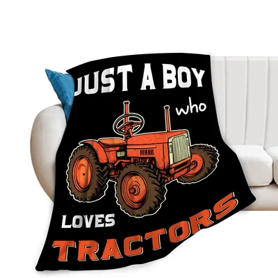 Just A Boy Blanket: Vintage Tractor Design for Farm Lovers