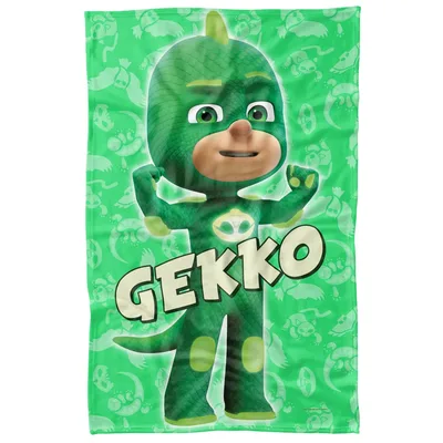 Gekko PJ Masks Character Blanket: Green Hero Design for Kids