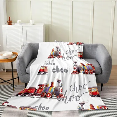 Choo Choo Train Pattern Blanket: Whimsical Locomotive Design for Kids