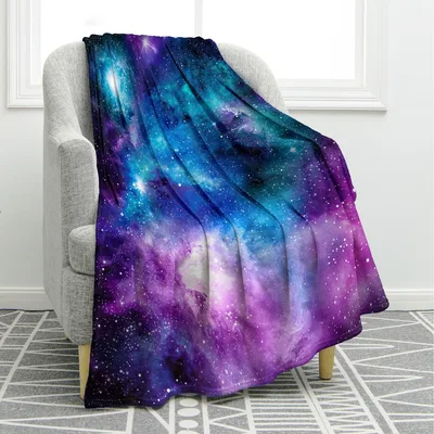Galaxy Nebula Blanket: Cosmic Space Stars Throw for Stargazers