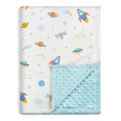Space Nursery Blanket: Outer Space Minky Design for Baby