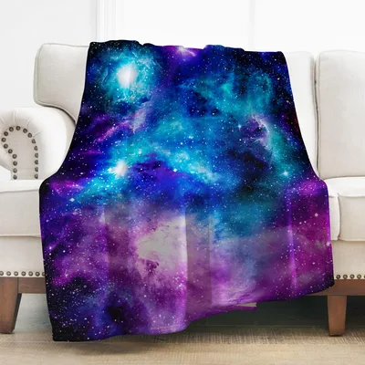 Star Print Blanket: Galaxy Nebula Stars Throw for Space Lovers