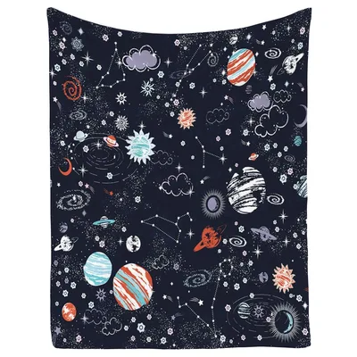 Solar System Space Pattern Blanket: Celestial Art for Stargazers