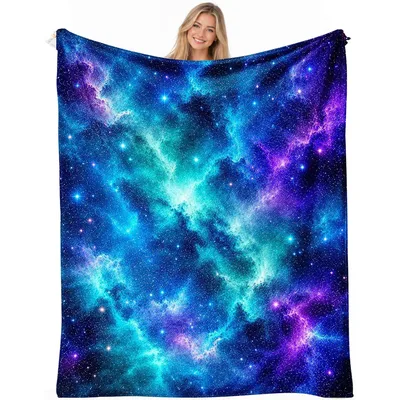 Galaxy Space Nebula Stars Blanket: Cosmic Print for Stargazers