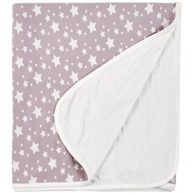 Stars Pattern Baby Blanket featuring white feather stars