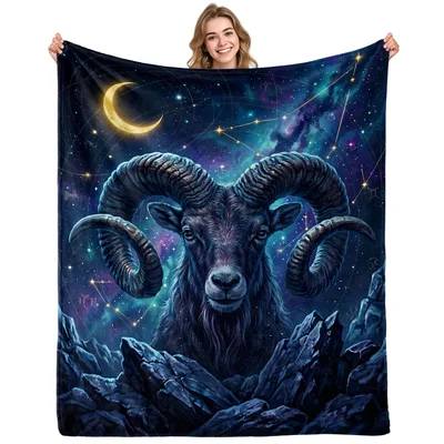 Capricorn Zodiac Horoscope Blanket