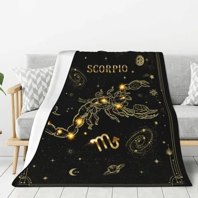 Zodiac Scorpio Constellation Blanket: Celestial Scorpion Design